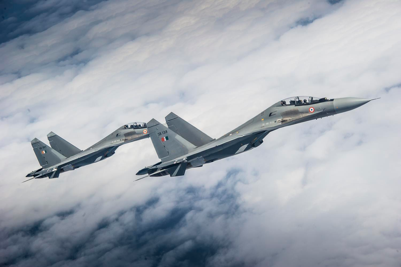 Illustration for article titled Photos: India's Su-30MKI Flankers Sparred With Royal Air Force Typhoons